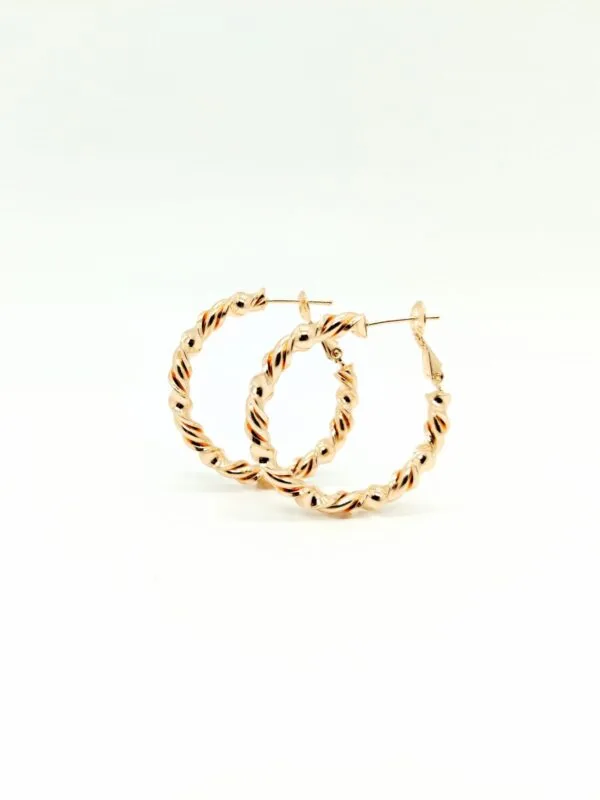 PENDIENTES CHAPADO DE ORO - Imagen 2
