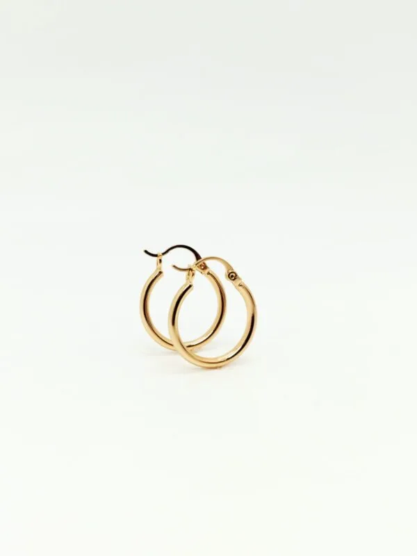 PENDIENTES CHAPADO DE ORO - Imagen 2